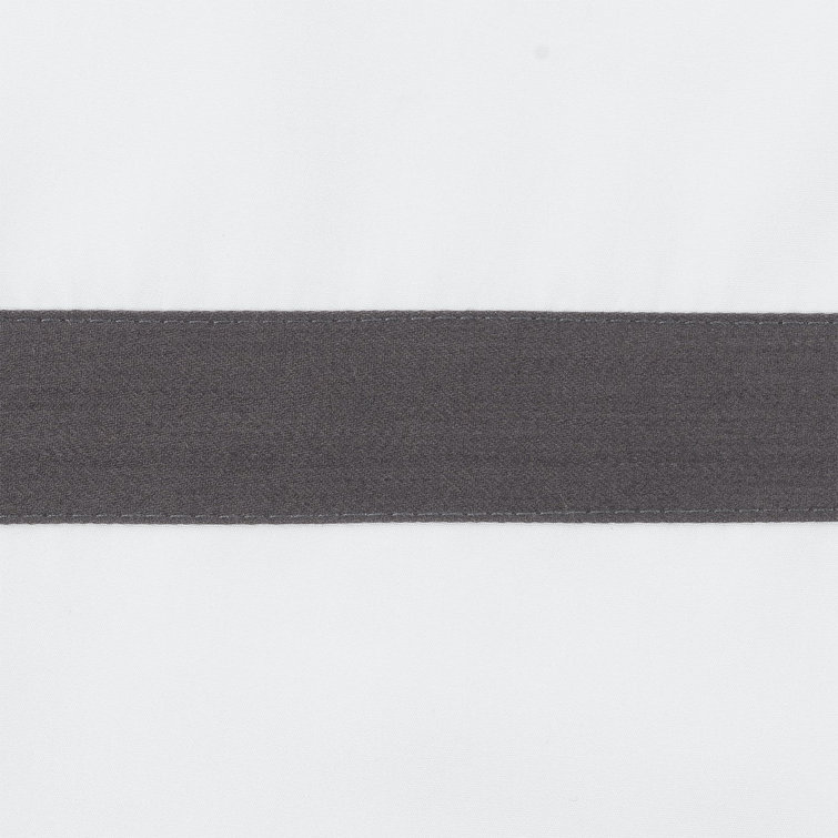 Charcoal Border Cotton Standard Sham