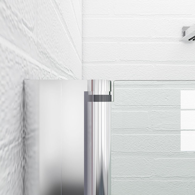 72'' Clear Tempered Glass Bi-Fold Frameless Shower Door