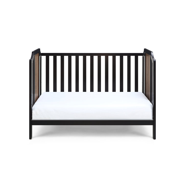 Brees Black and Walnut 3-in-1 Convertible Island Crib
