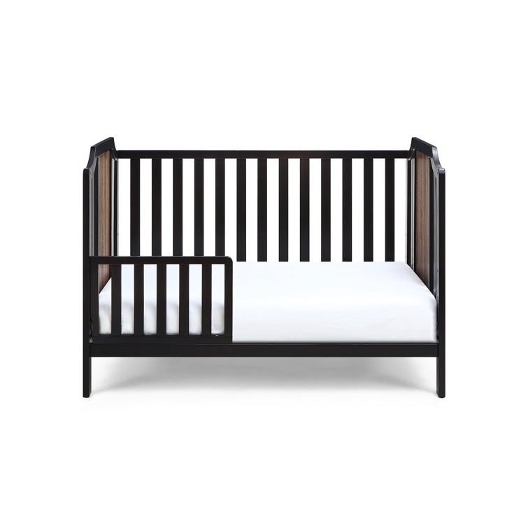 Brees Black and Walnut 3-in-1 Convertible Island Crib