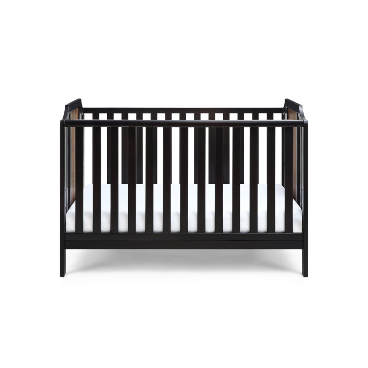 Brees Black and Walnut 3-in-1 Convertible Island Crib