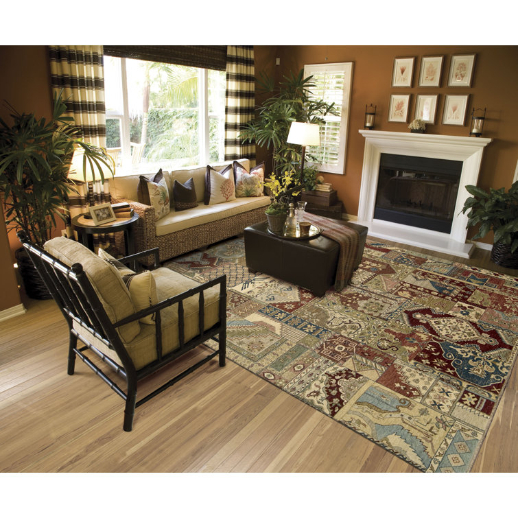 Legend Multicolor Hand-Knotted Wool Patchwork Rug