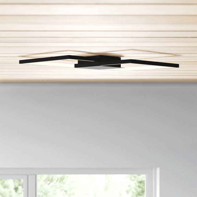 Milanius Matte Black Aluminum 24W LED Wall/Ceiling Light