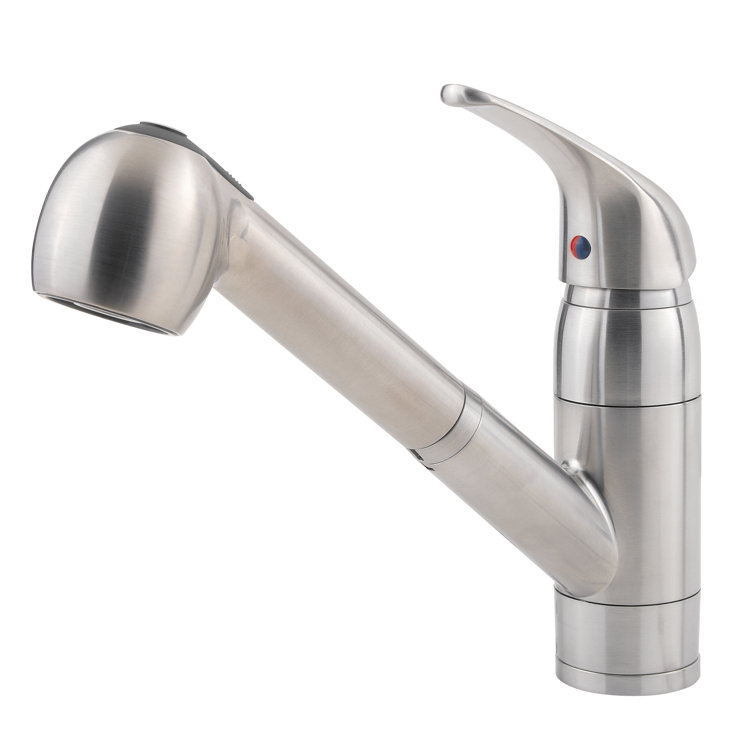 Stainless Steel Single Handle Pull-Out Kitchen Faucet