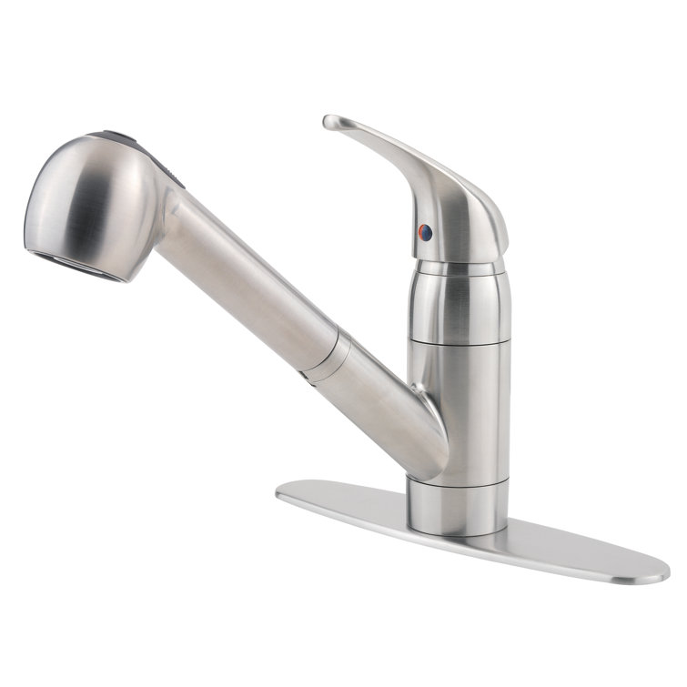 Stainless Steel Single Handle Pull-Out Kitchen Faucet
