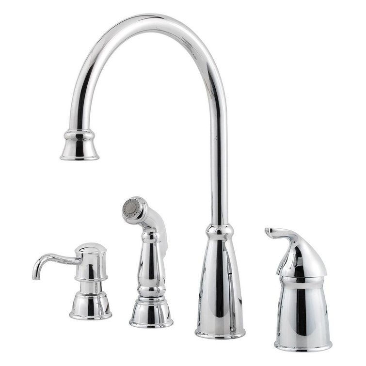 Stainless Steel High-Arc Kitchen Faucet with Pull-out Spray