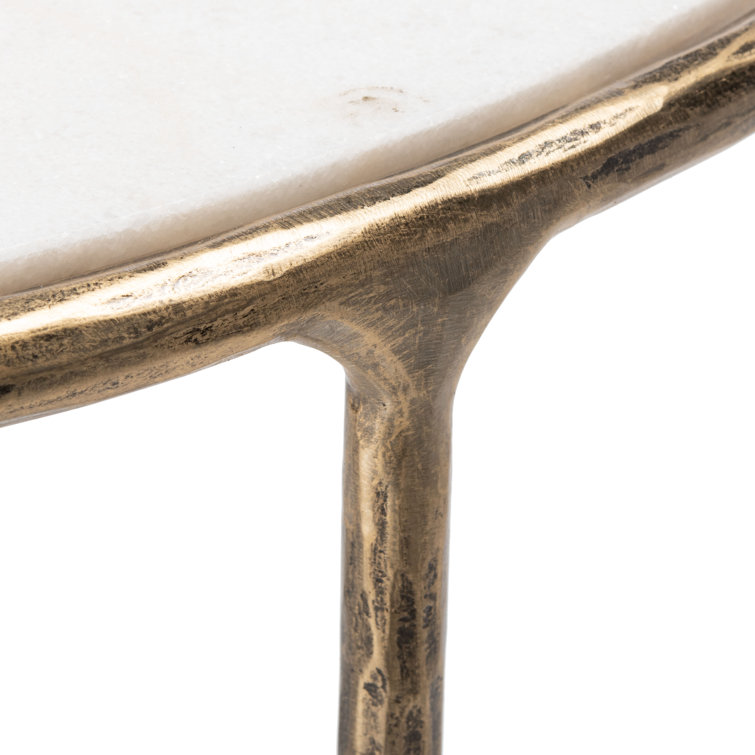 Aristocratic Brass Demilune Console Table with Sleek Glass Top
