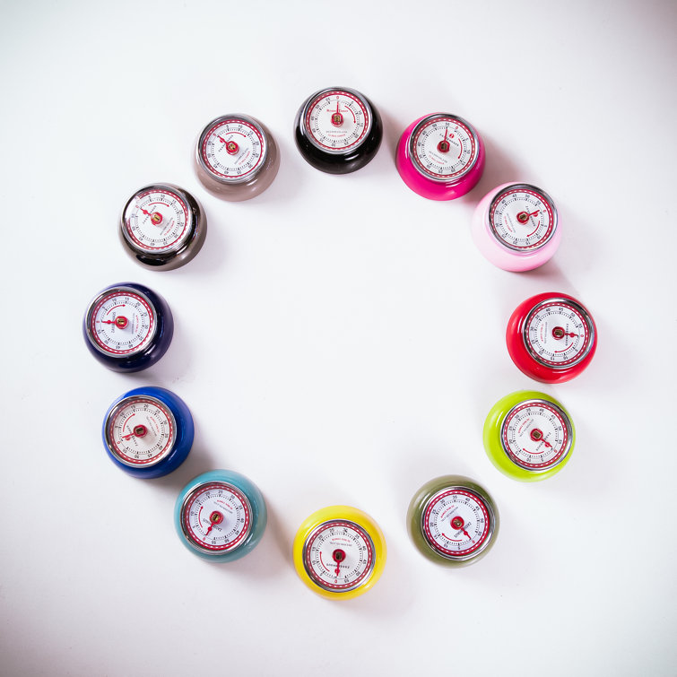Cream Retro Magnetic Steel Kitchen Timer