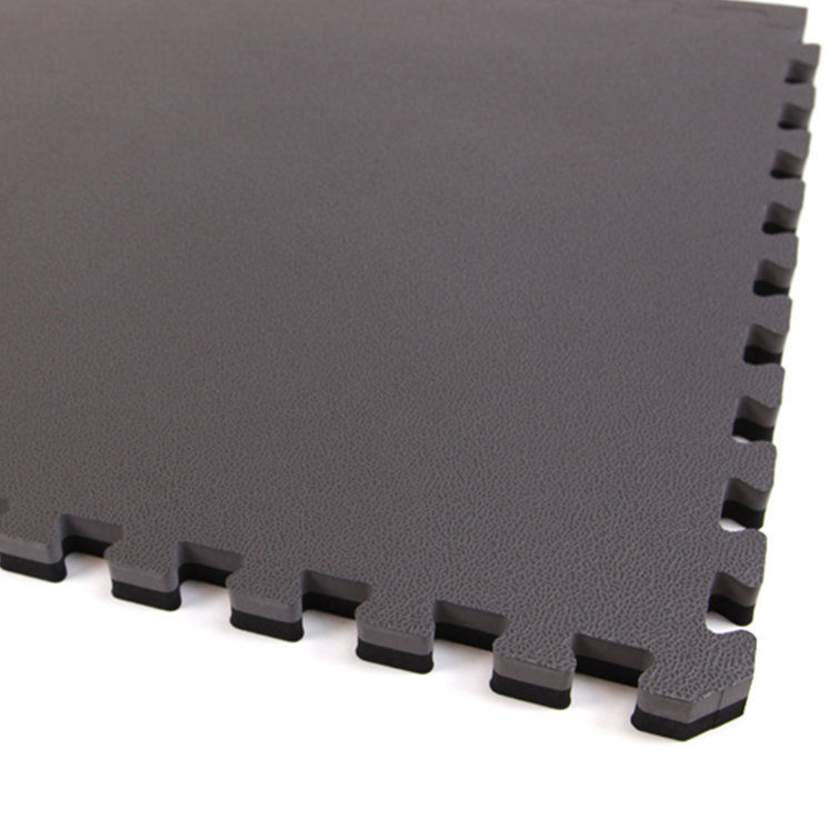 Black and Gray 1-Inch Thick Interlocking Foam Martial Arts Mats