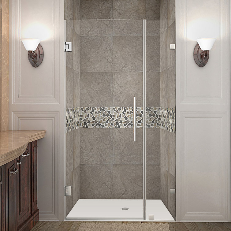 Nautis Frameless Clear Glass Hinged Shower Door