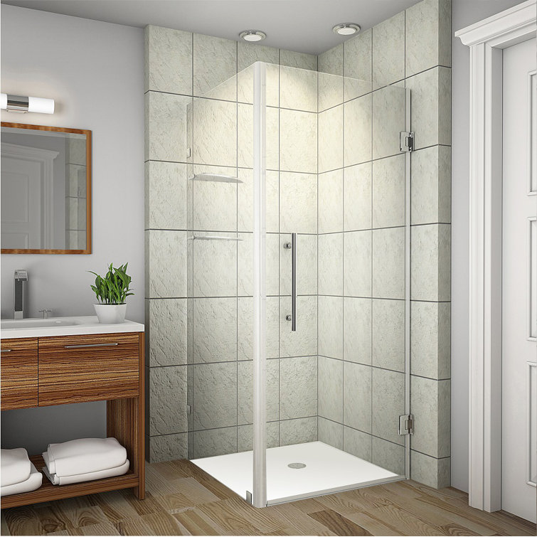 Aquadica GS 32" x 72" Frameless Chrome Shower Enclosure with Clear Glass