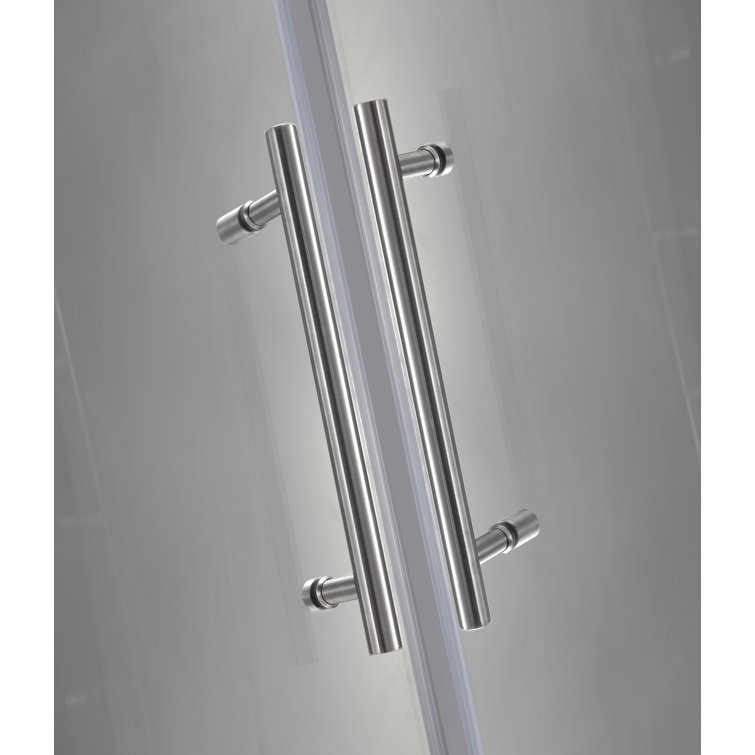 Vanora 30" x 72" Frameless Clear Glass Hinged Shower Enclosure in Chrome