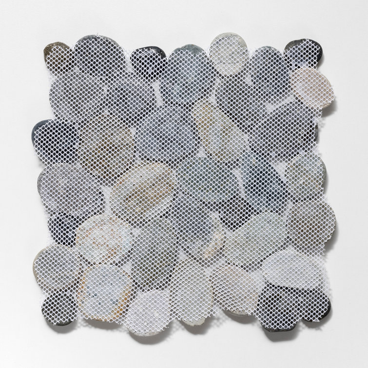 Classic Pebble Gray Blend Natural Stone Mosaic Floor and Wall Tile