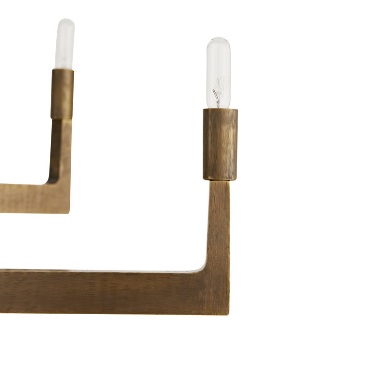 Antique Brass 8-Light Modern Chandelier