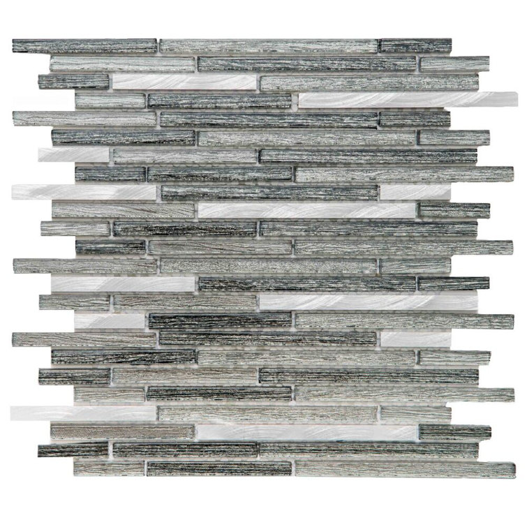 Cosmos Silver 12" x 12" Glass Mosaic Tile