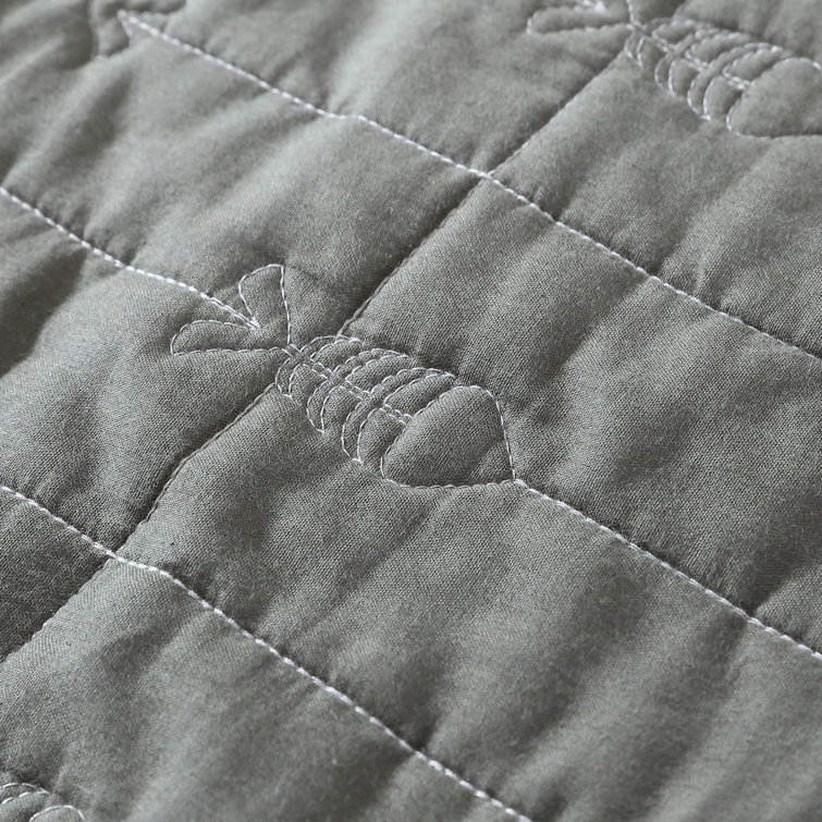 Sage Green Cotton Reversible Kids Daybed Set