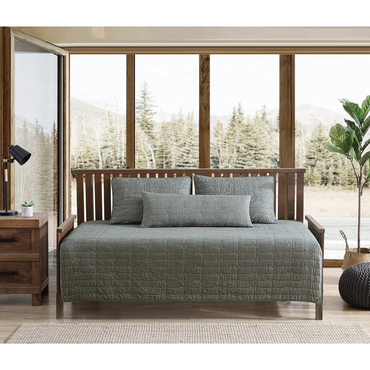 Sage Green Cotton Reversible Kids Daybed Set