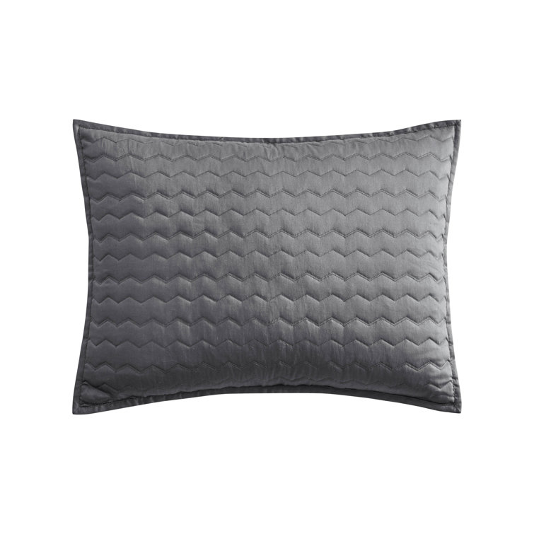Soft Charcoal Reversible Cotton Queen Quilt Set