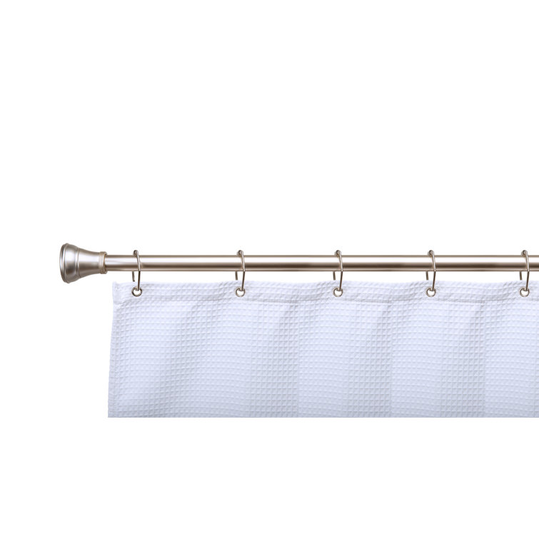 Brushed Nickel Hexagonal Shower Curtain Hooks Set of 12