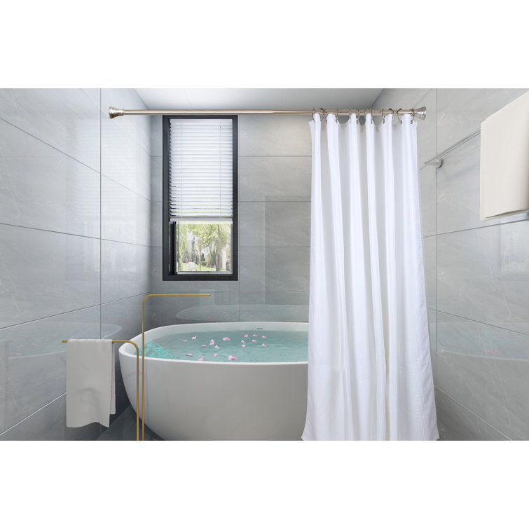 Brushed Nickel Hexagonal Shower Curtain Hooks Set of 12