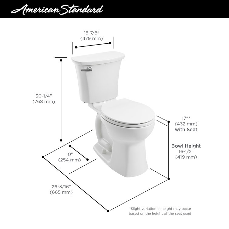 Edgemere Chrome Polished 1.28 GPF High Efficiency Round Toilet