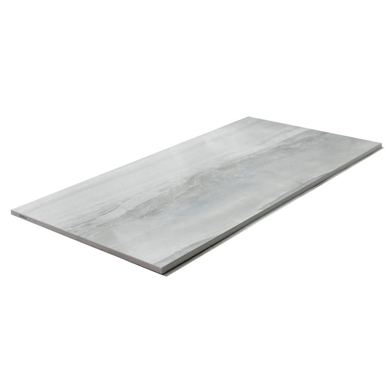 Alaska Gray Large Format Glossy Porcelain Rectangle Tile