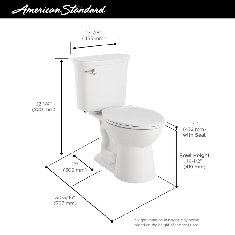 White Elongated Two-Piece High Efficiency Toilet with Seat