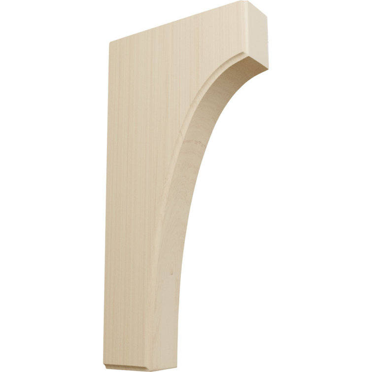 Clarksville Hand-Carved Rubberwood Corbel Bracket, 12-inch Height