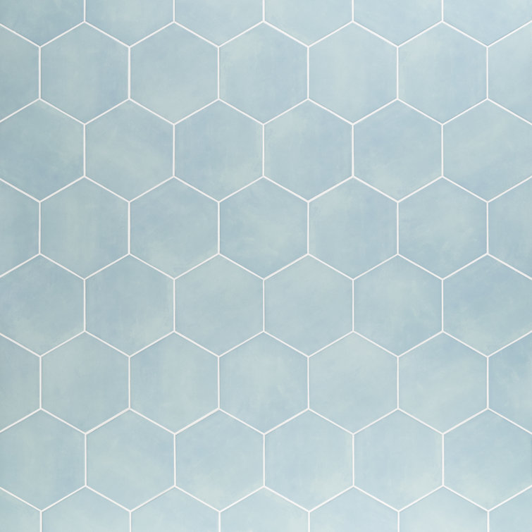 Turquoise 8" Hexagon Matte Porcelain Floor and Wall Tile