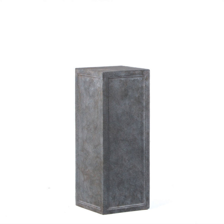 Tall Gray Fiberstone Pedestal with Stormcloud Finish
