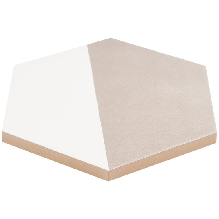 GeoHex Burst 8" Hexagon Matte Porcelain Floor and Wall Tile