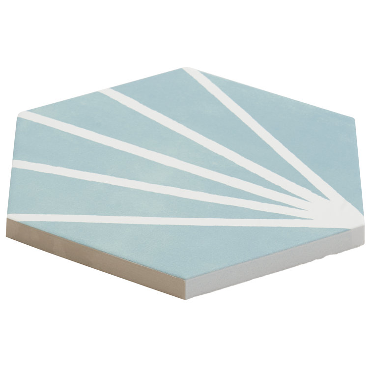 Turquoise Hexagonal Matte Porcelain Floor and Wall Tile