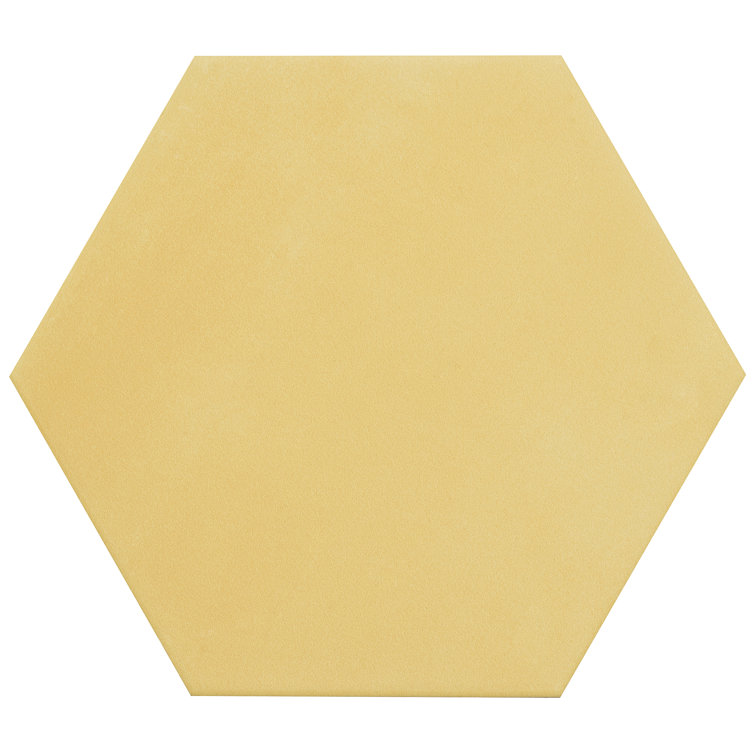 Eclipse Yellow 8" Hexagon Matte Porcelain Floor and Wall Tile