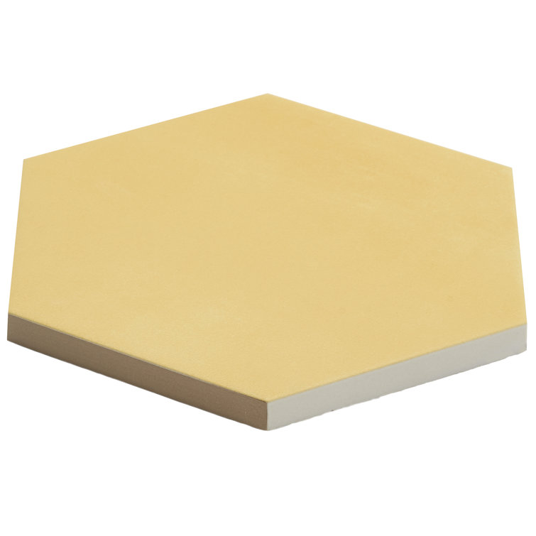 Eclipse Yellow 8" Hexagon Matte Porcelain Floor and Wall Tile