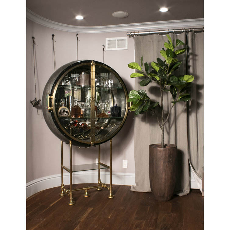 68'' Green Faux Fiddle Leaf Fig Tree in Brown Plastic Planter