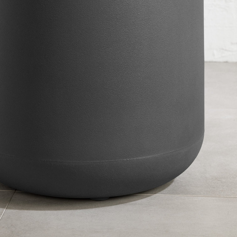 Dalya Dark Gray Round Plastic Outdoor Side Table