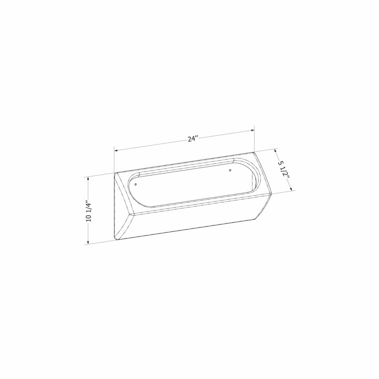 White Polyethylene Resin Outdoor Wall Planter Set