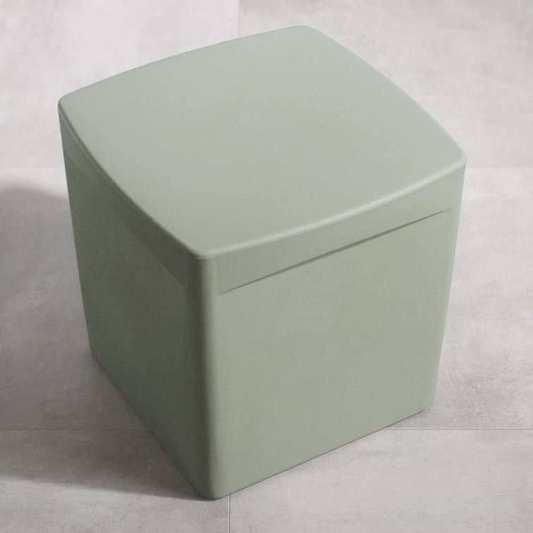 Sage Green Polyethylene Resin Outdoor Side Table