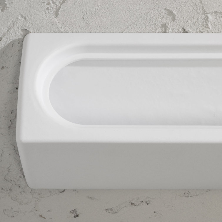White Polyethylene Resin Outdoor Wall Planter Set