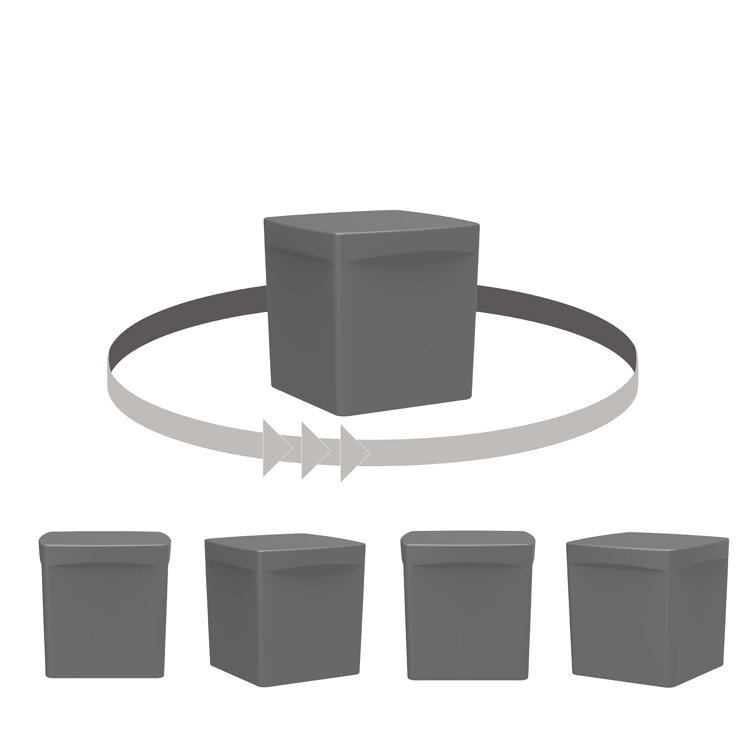 Dalya Dark Gray Square Outdoor Polyethylene Side Table