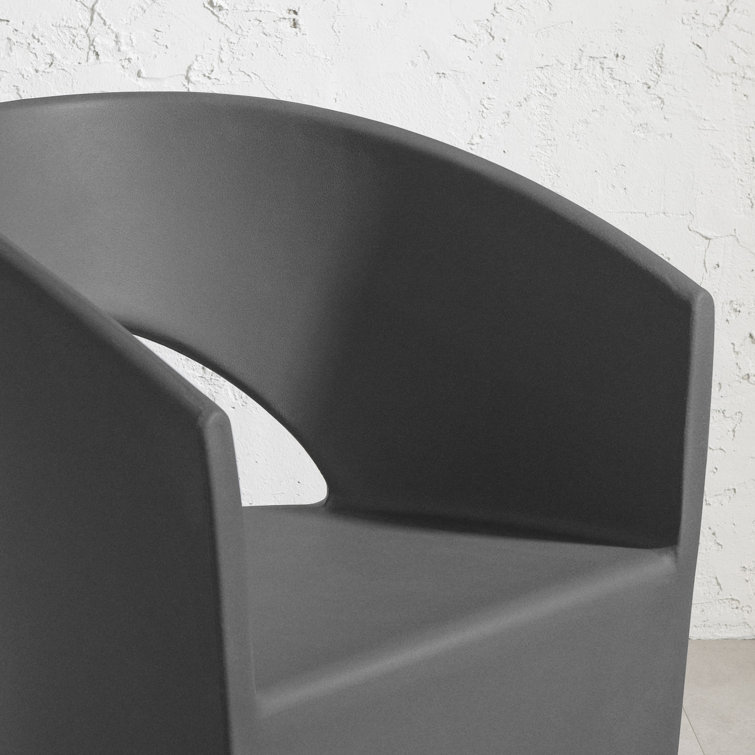 Dalya Dark Gray Polyethylene Resin Patio Chair