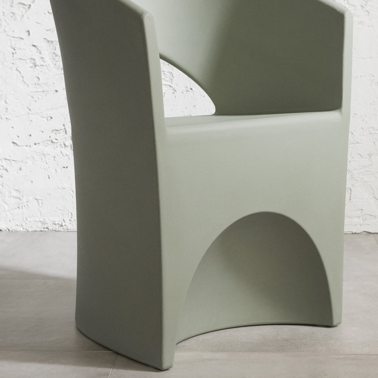 Sage Green Scandinavian Weather-Resistant Patio Chair
