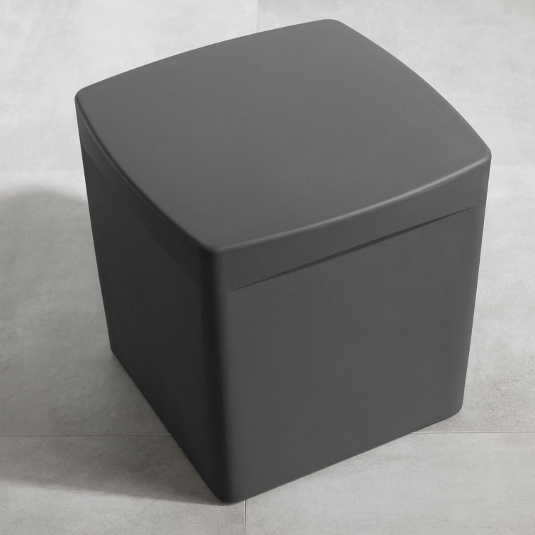 Dalya Dark Gray Square Outdoor Polyethylene Side Table