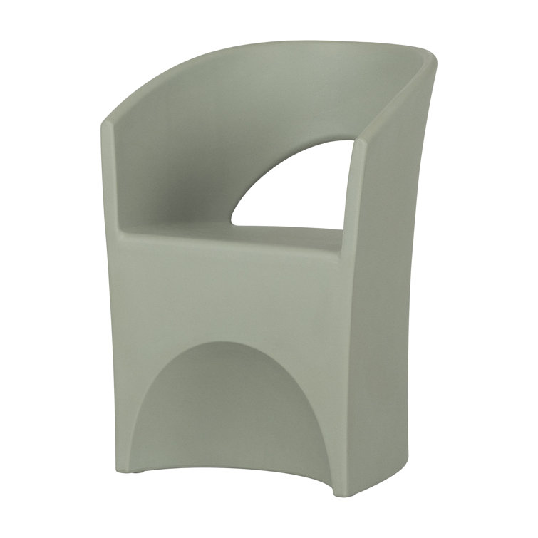 Sage Green Scandinavian Weather-Resistant Patio Chair
