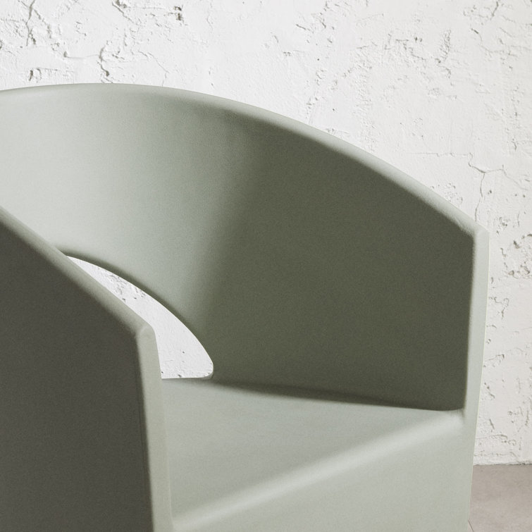 Sage Green Scandinavian Weather-Resistant Patio Chair