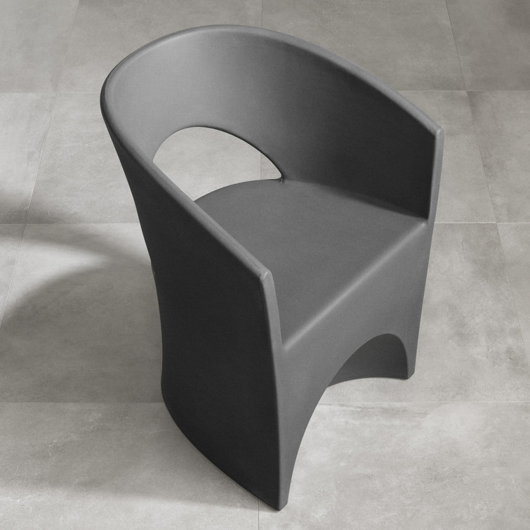 Dalya Dark Gray Polyethylene Resin Patio Chair
