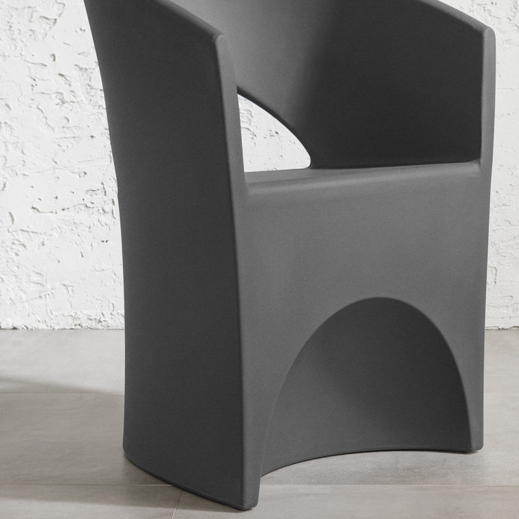 Dalya Dark Gray Polyethylene Resin Patio Chair