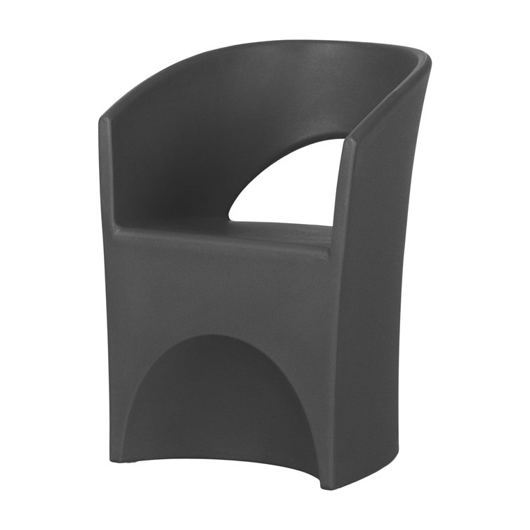 Dalya Dark Gray Polyethylene Resin Patio Chair