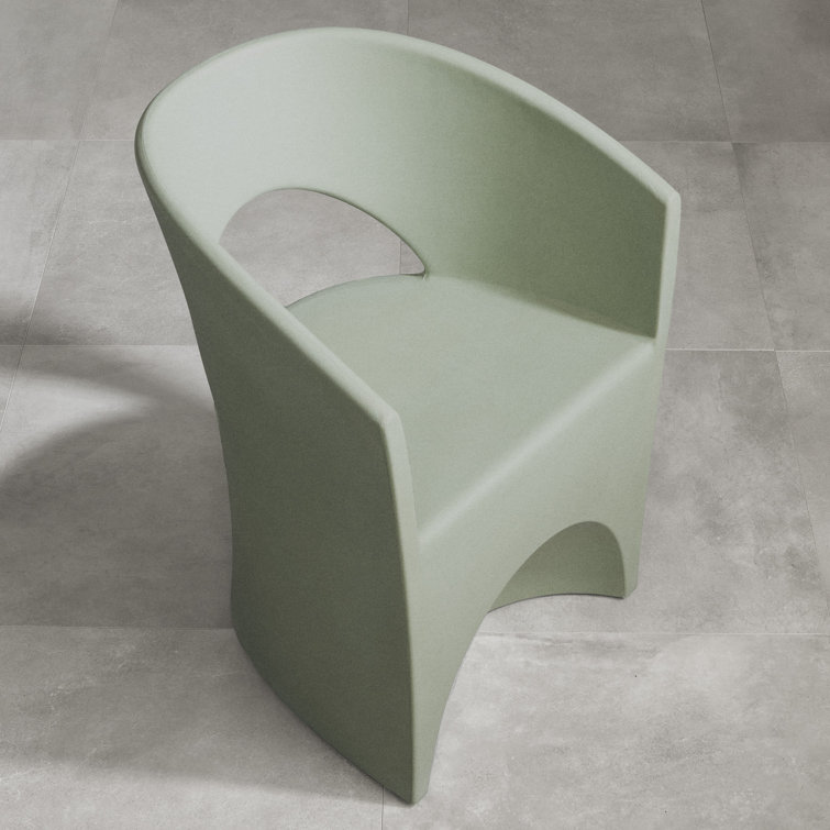 Sage Green Scandinavian Weather-Resistant Patio Chair