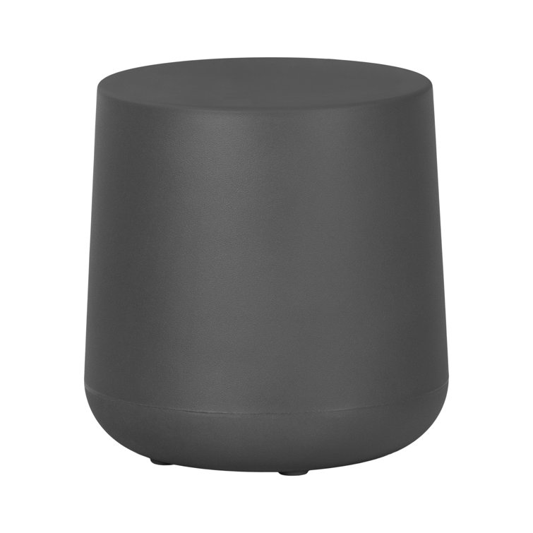 Dalya Dark Gray Round Plastic Outdoor Side Table
